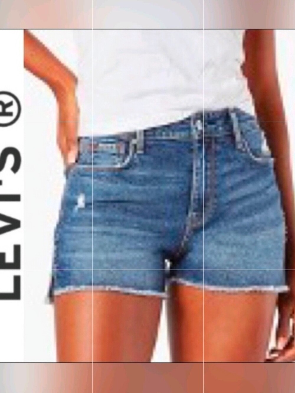 Denizen Levi’s High Rise Shorts Raw Hem 6 28 Stretch Denim